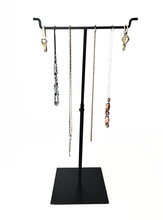 black jewelry display