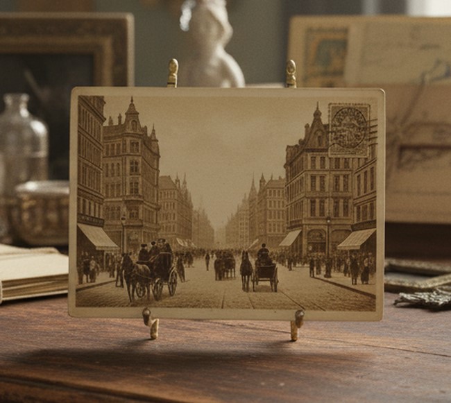 postcard display easel